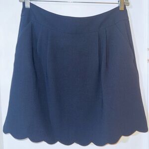 LOFT Navy A-Line Mini Skirt for Work